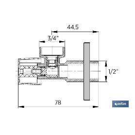VÁLVULA DE ESCUADRA 1/2 X 3/4 LAVADORA