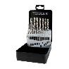 TERRAX-A214214RO-JUEGOS DE 19 BROCAS DIN 338 TIPO N HSS RECTIFICADAS (ESTUCHE PLÁSTICO)
