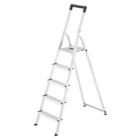 HAILO-5_8945-011-ESCALERA TIJERA ALUMINIO L40 EASYCLIX (5 PELDAÑOS) R