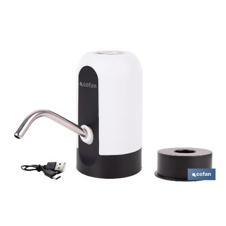 DISPENSADOR DE AGUA PARA GARRAFAS RECARGABLE USB 6.9 X12.3 CM