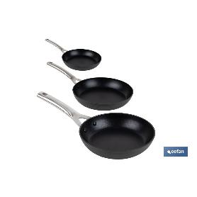 PACK DE 3 SARTENES FULL INDUCCIÓN ALUMINIO FORJADO 20 24 28 CM