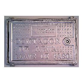 PUERTA CONTADOR 22X34 CM ALUMINIO + LLAVE