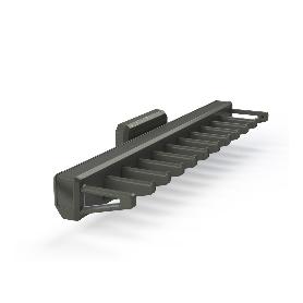 EMUCA CORBATERO LATERAL EXTRAÍBLE PARA ARMARIO QUARTZ, PLÁSTICO Y ALUMINIO, TITANIO