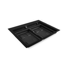 EMUCA BASE PARA CONTENEDORES DE CAJÓN COCINA RECYCLE, 2 HUECOS, MÓDULO 700MM, PLÁSTICO, NEGRO