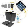 EMUCA KIT DE CONTENEDORES DE RECICLAJE PARA CAJÓN DE COCINA RECYCLE ALTURA 266MM, 2X15LITROS, 2X7LITROS, PLÁSTICO, 