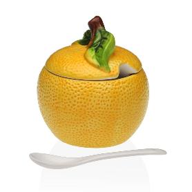 AZUCARERO CERAMICA + CUCHARA LIMON
