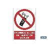SEÑAL POLIESTIRENO 297X210 MM. PROHIBIDO EL USO DE TELÉFONOS MÓVILES