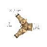 ADAPTADOR MANGUERA LATON 2 TOMAS PARA GRIFO 3/4