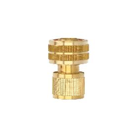CONECTOR MANGUERA CON FUNCIÓN STOP FABRICADO EN LATON  3/4 HEMBRA, ADAPTADOR GRIFO, CONECTOR GRIFO A CONECTOR RAPID