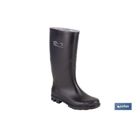 BOTA ALTA DE AGUA PVC NEGRA OB FO SR TALLA 44