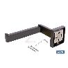 PORTARROLLOS/TOALLERO NEGRO MATE DE ACERO CON DISEÑO CUADRADO GAMA FAIAL 16 X 8 X 5,5 CM