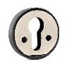 BOCALLAVE SEGURIDAD Ø51X10MM NEGRO, CROMO CEPILLADO, LATÓN MATE ACABADO LATÓN MATE