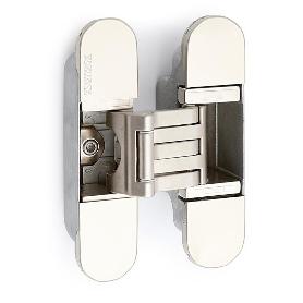 BISAGRA INVISIBLE KUBICA K6300 NIQUEL SATINADO, NEGRO ACABADO NEGRO