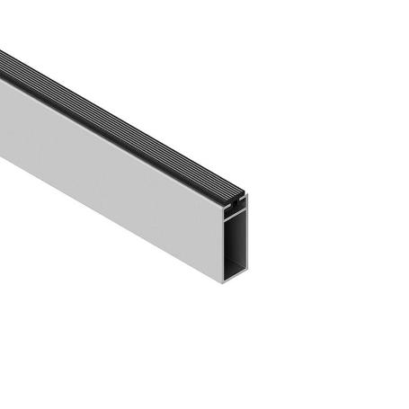 TUBO ALUMINIO PLATA MATE, GRAFITO, NEGRO MATE RECTANGULAR 30-12 3M ACABADO NEGRO MATE