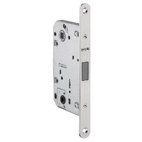 CERRADURA MAGNÉTICA EMBUTIDA MODELO CALEB PARA BAÑO - ACERO INOXIDABLE SATINADO O ANTRACITA NEGRO ACABADO NEGRO