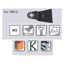 HOJA SIERRA OSCILANTE TRIANGULAR 68X42MM FM5113