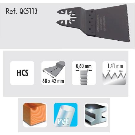 HOJA SIERRA OSCILANTE 68X42MM QC5113