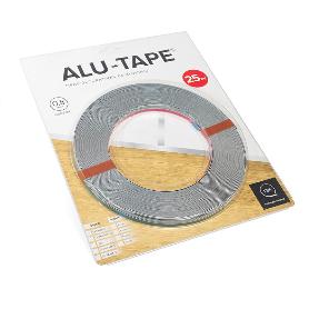 PERFIL ADHESIVO ALU - TAPE 0,5 GRUESO 25M NEGRO MATE, CROMO, PLATA MATE ACABADO NEGRO ANCHO 10