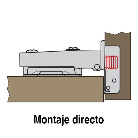 BISAGRA 110º SLIDE-ON. DIAMETRO 35. MD10 , RT, E95. MODELO BAZA2