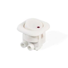 INTERRUPTOR UNIPOLAR DYAL BLANCO P/EMBUT  ON/OFF. FIJACION TORNILLO.