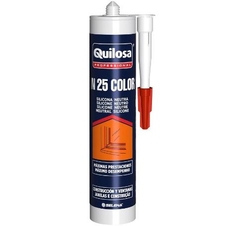 SILICONA NEUTRA N-25 GRIS PLATA 300ML