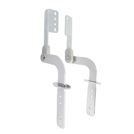 RESORTE 90-180º CROMO/NEGRO MATE CON EMBELLECEDORES ACABADO CROMO