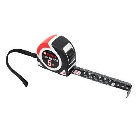 FLEXOMETRO CINTA NEGRA 5M MEDID