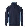 SUDADERA BICOLOR AZYL NAVY/CELESTE TALLAS S-XL TALLA M