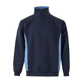 SUDADERA BICOLOR AZYL NAVY/CELESTE TALLAS S-XL TALLA L