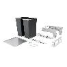 CUBO BASURA EXTRAÍBLE ECOLÓGICO MEILA M300 1X35L. ANT GUIA GRASS EXTRACCIÓN TOTAL CIERRE AMORT., C/TAPA. MODULO MOD