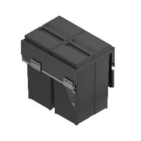CUBO DE BASURA EXTRAÍBLE PARA RECICLAR. ECOLÓGICO. MODELO GILA MODULO MODULO 450 CAPACIDAD GILA 2X29L