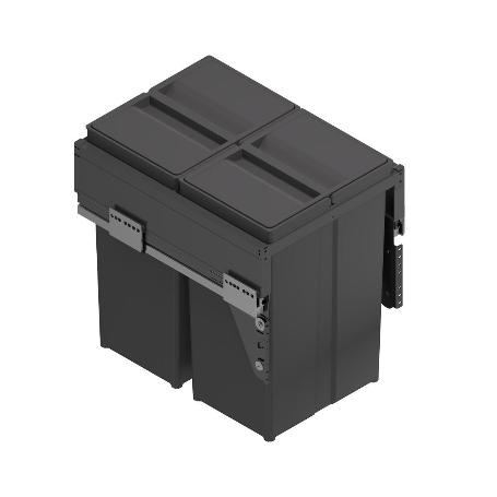 CUBO DE BASURA EXTRAÍBLE PARA RECICLAR. ECOLÓGICO. MODELO GILA MODULO MODULO 400 CAPACIDAD GILA 2X29L