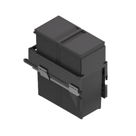 CUBO DE BASURA EXTRAÍBLE PARA RECICLAR. ECOLÓGICO. MODELO GILA MODULO MODULO 300 CAPACIDAD GILA 1X40L