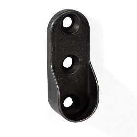 SOPORTE TUBO OVAL MEGANEKO GRIS/NEGRO ACABADO NEGRO