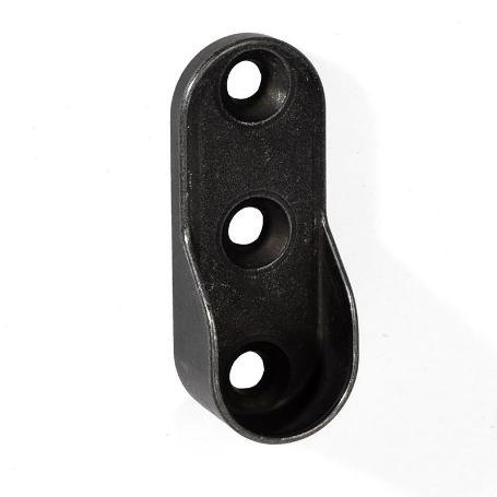 SOPORTE TUBO OVAL MEGANEKO GRIS/NEGRO ACABADO NEGRO