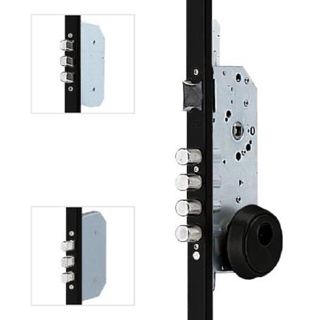 CERRADURA SEG.TESA 3P TLB3645SCLNE NEGRA ENTRADA 60MM CERRADERO 45MM S/CILINDRO