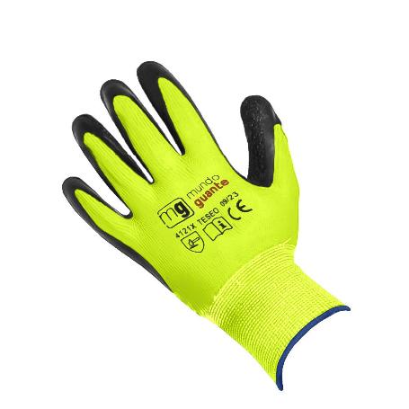 GUANTE SANDY NITRILO FLUORESCENTE T-M 8