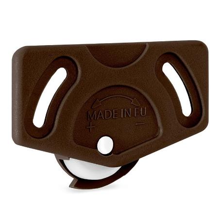 PATIN INFERIOR MARRON PARA PUERTA CORREDERA. MODELO RUMOR. CARGA MAX. 12-15KGS/PUERTA