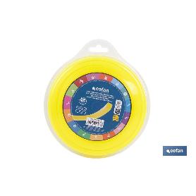 HILO CUADRADO DE NYLON PARA DESBROZADORA 42 M X 3 MM