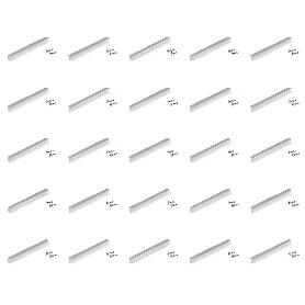 EMUCA LOTE DE 25 TIRADORES PARA MUEBLE ALGEMESI, INTEREJE 128MM, ALUMINIO, ANODIZADO MATE