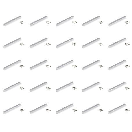 EMUCA LOTE DE 25 TIRADORES PARA MUEBLE ALGEMESI, INTEREJE 128MM, ALUMINIO, ANODIZADO MATE