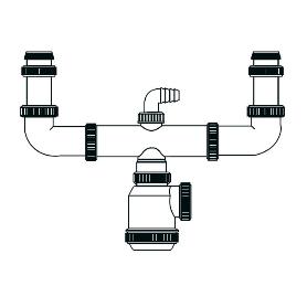 TECNO SIFON EXT.DOBLE FREG. S-V 1-1-2 (T45) 50205