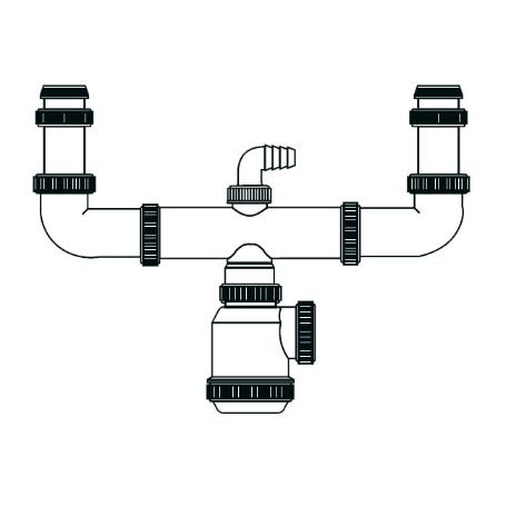 TECNO SIFON EXT.DOBLE FREG. S-V 1-1-2 (T45) 50205