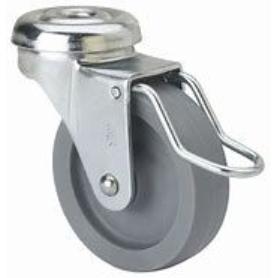 RUEDA PVC CON AGUJERO 40 MM. CON FRENO 17285