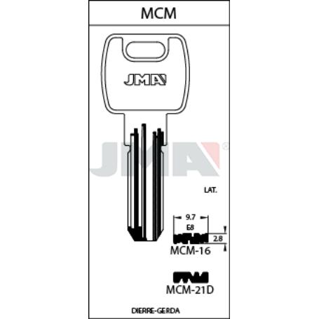 LLAVES JMA SEGURIDAD LATON MOD MCM-16E8 (CAJA 10 UNIDADES)