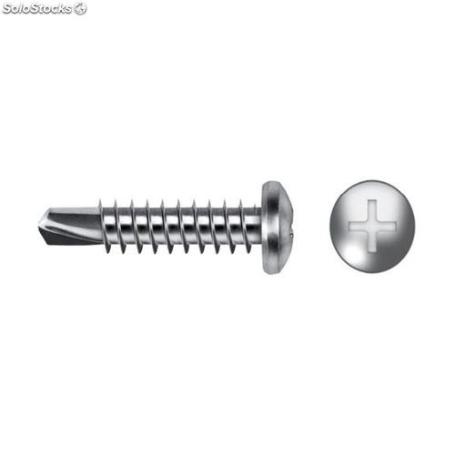TORNILLO BROCA  ROSCA CHAPA CABEZA REDON LARG.R/CHAPA 22MM Ø ROSCA CHAPA 3.5MM (CIENTOS 1000)