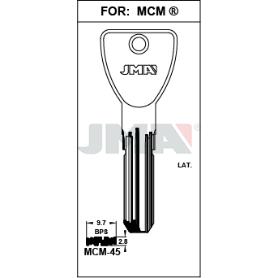 LLAVES JMA SEGURIDAD LATON MOD  MCM-45 (CAJA 10 UNIDADES)