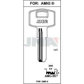 LLAVES JMA SEGURIDAD LATON MOD AMG- 9D (CAJA 10 UNIDADES)