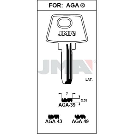 LLAVES JMA SEGURIDAD LATON MOD AGA-49