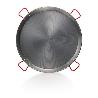 PAELLERA PULIDA  90CM. 50RACIO 4 ASAS